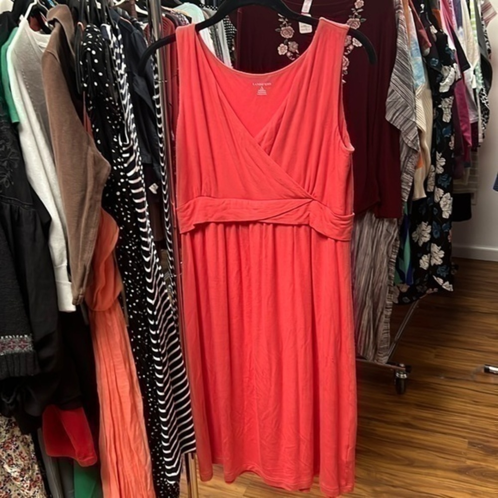 Lands’ End size small, coral dress